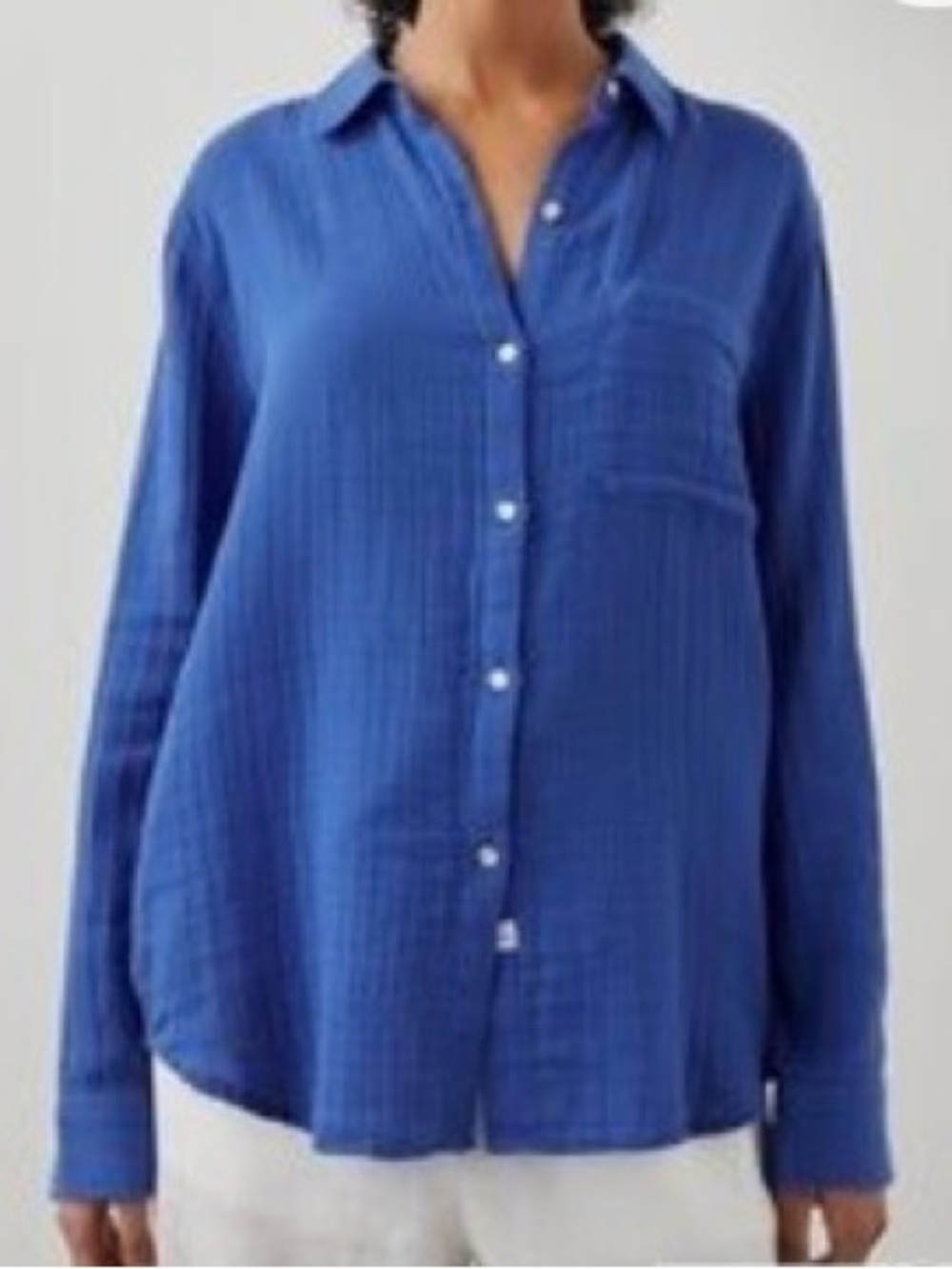 Rails Ellis Cobalt Blue Organic Cotton Button Down Size Small